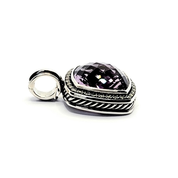 David Yurman Albion 17mm Lavender 
Diamond Moonlight Ice Pendant Enhancer - Picture 4 of 7
